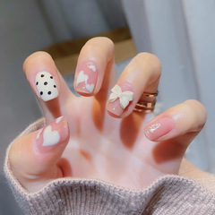 Removable finished nail art, nail stickers, butterfly knot nail, night market nail pieces