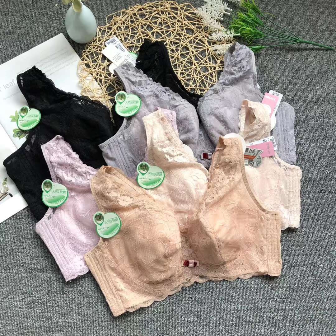 Nueva alta calidad de la Copa de algodón fino transpirable ropa interior de las mujeres de Poli ajustable Orejas de conejo ultra-Delgado sujetador al por mayor