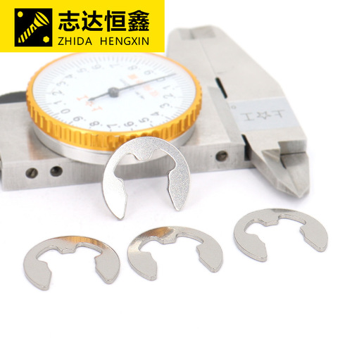 304 stainless steel E-type open retaining ring circlip, national standard GB896 standard parts open cassette washer Φ2-Φ15