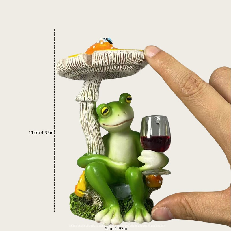 Cross-Border Hot Sale] Frog Mushroom Resin Ornaments Ufo Indoor and Outdoor Garden Decoration Small Statue Home Decoration