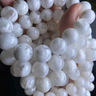 Natural Snowflake Ghost Round Bead Bracelet Factory Wholesale Wedding White Ghost Accessories Bracelet Scattered Beads Snowflake Ghost