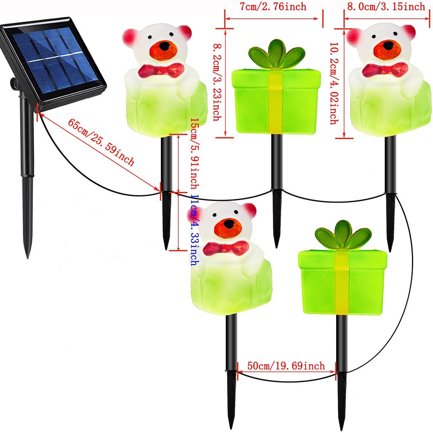 Santa Claus transfronterizo iluminación de césped al aire libre luz de jardín LED de Navidad luz solar luz de césped image 41