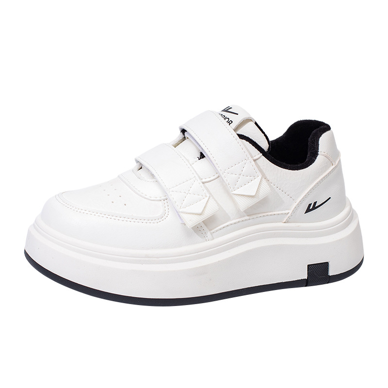 Zapatos de suela gruesa de moda simple, zapatos de mujer con cordones de retroalimentación, zapatos de skate calientes para estudiantes, zapatos de algodón de alto valor diarios