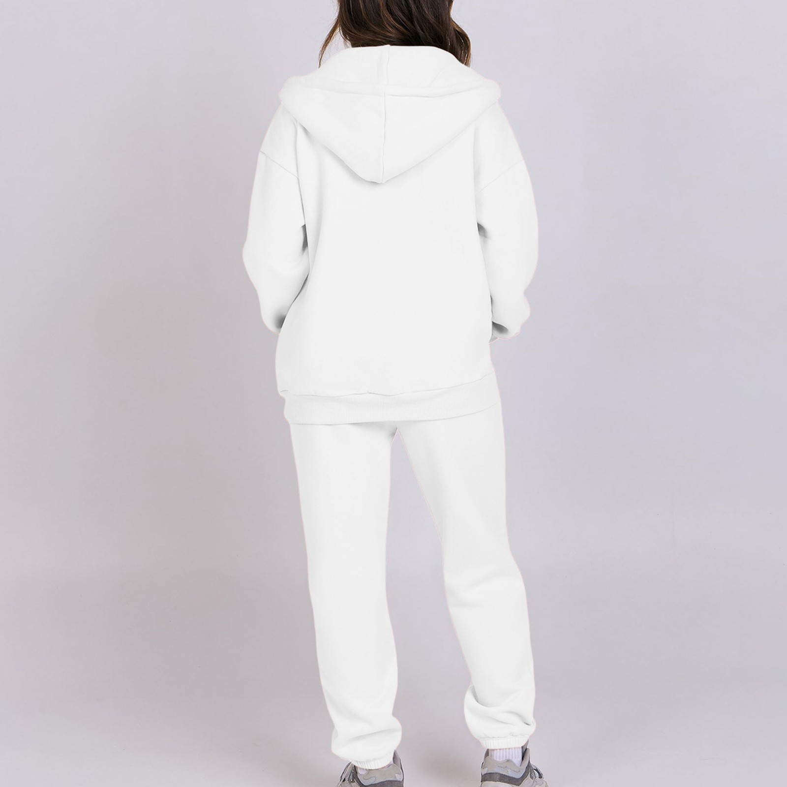 Felpa con cappuccio in pile stile coreano autunno inverno per donna, casual, ampia, con cappuccio, per coppia_voghion.com