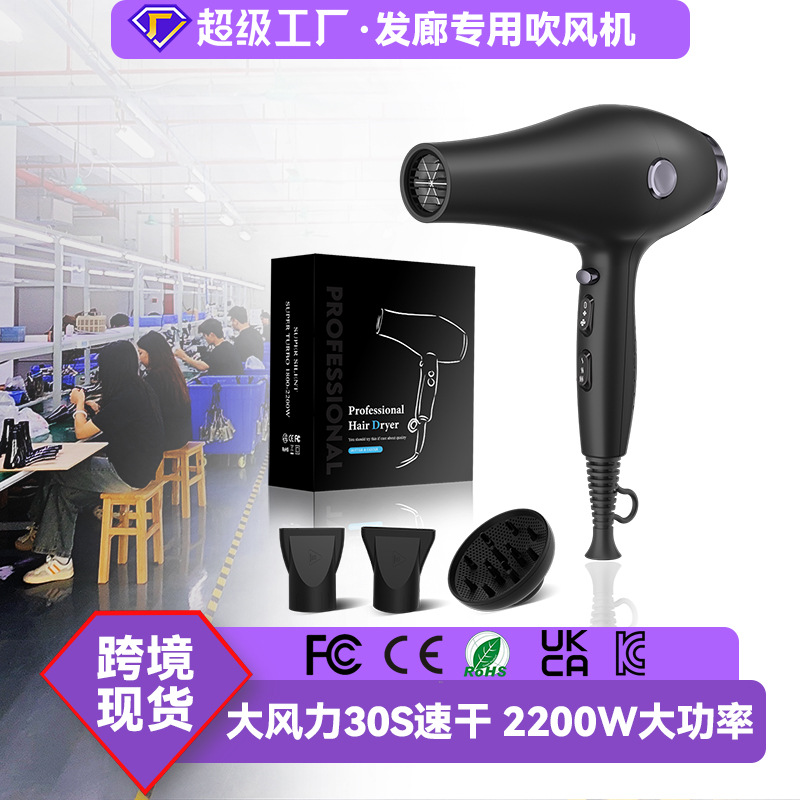 Secador de pelo de alta potencia para uso doméstico, secador de pelo de iones negativos personalizado para peluquerías, secador de pelo de alta potencia.