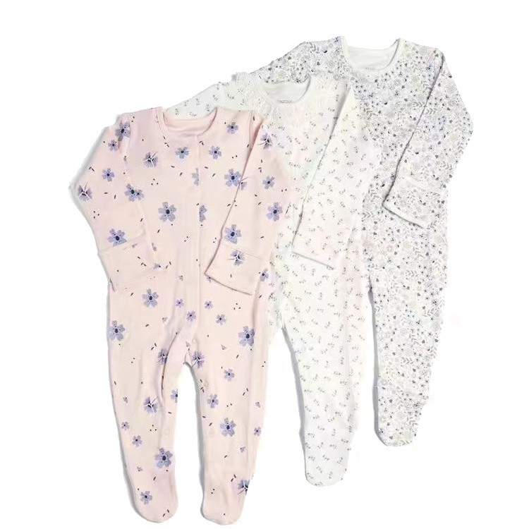 外国貿易の子供服春秋タイプの赤ちゃんのワンピースの長袖は足を包んでパジャマの新入生の赤ちゃんのプレゼントの箱を登ります。