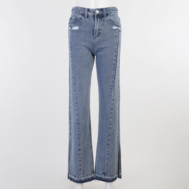 Split Denim Wholesale Women Jeans