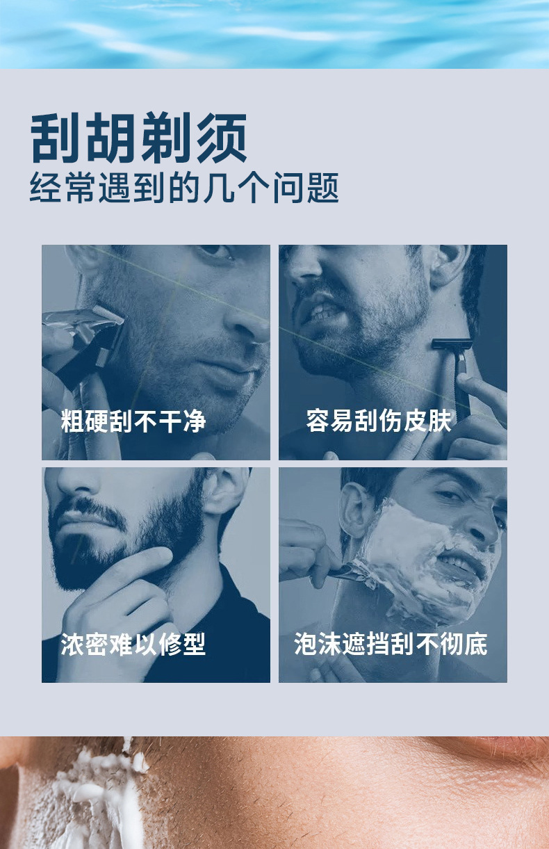 Nicor Men's Essential Facial Cleansing Shaving Stick, Electric Shaving Foam, Beard Softening Shaving Cream, Solid Soap Special Specification drawing