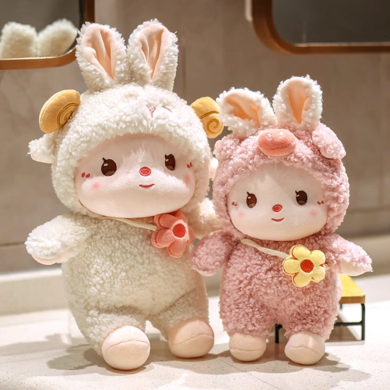 Cute and Soft Bunny Doll, Rabbit Plush Toy, Sleeping Doll, Pillow, Holiday Gift for Friends