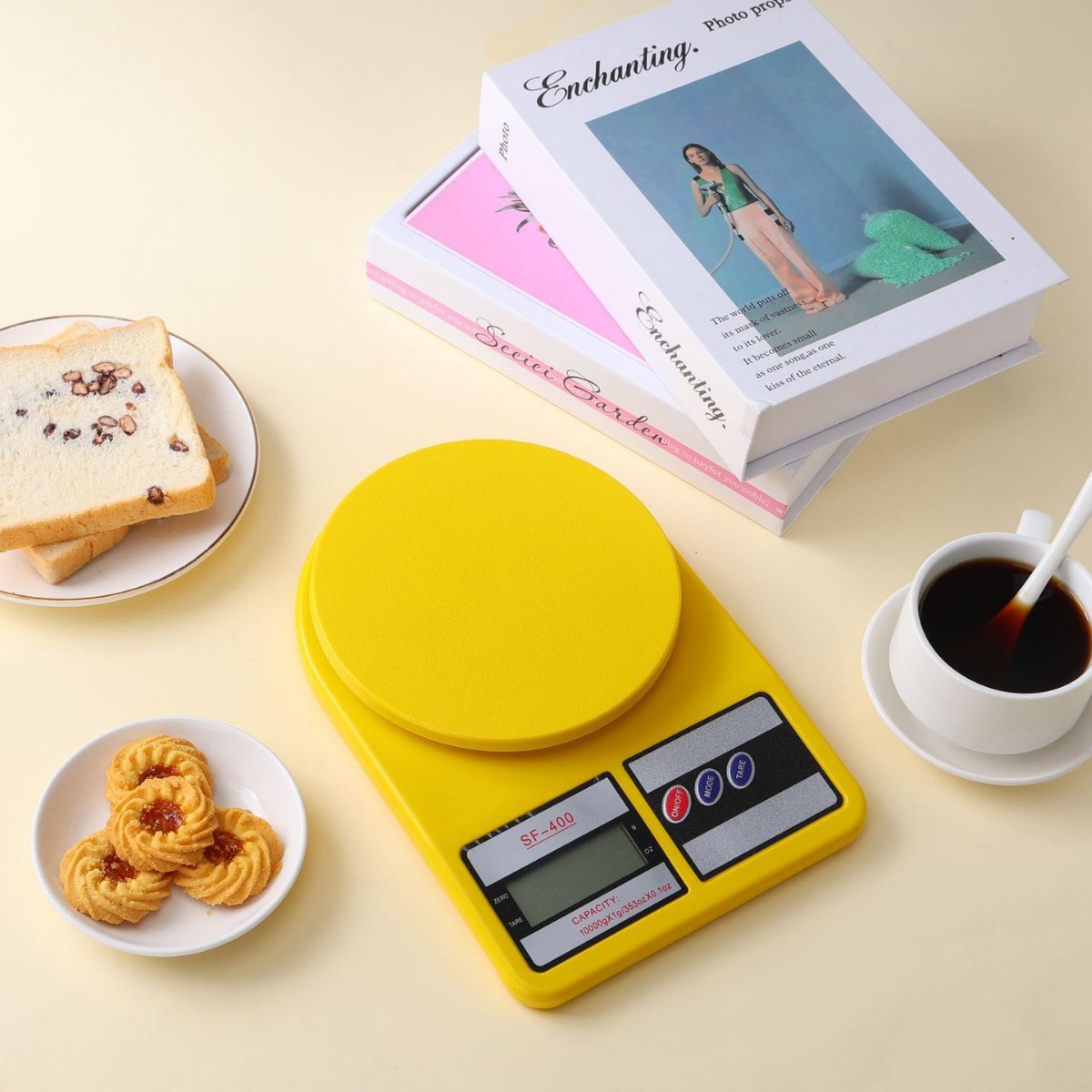 Cross-border shipping color SF400 kitchen scale 10kg electronic scale household accurate weight small baked food scale