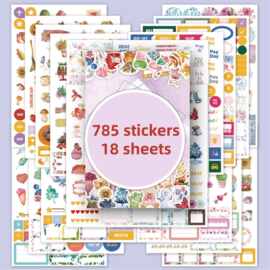 Vintage planner sticker复古季节月份周末785枚原创美学计划贴纸