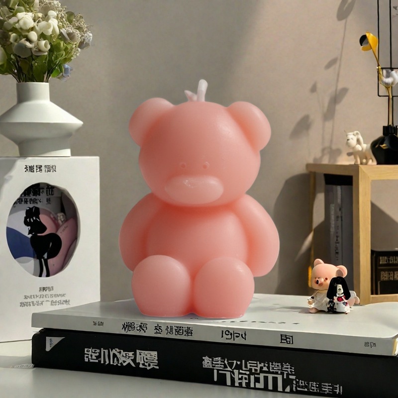越境販売の小さなクマの香り付きキャンドル卸売、雰囲気のある装飾、バレンタインデーの飾り、誕生日のクリエイティブなギフト、インスタ映え|undefined