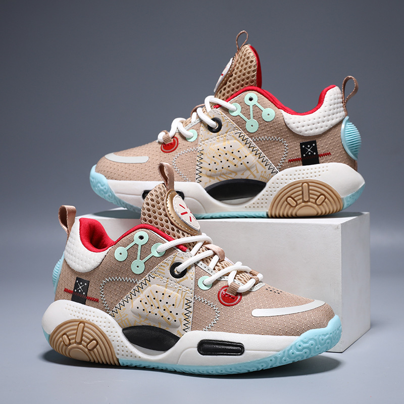 8588 zapatos de baloncesto para niños otoño nuevos zapatos antideslizantes resistentes al desgaste para niños entrenamiento de combate para correr