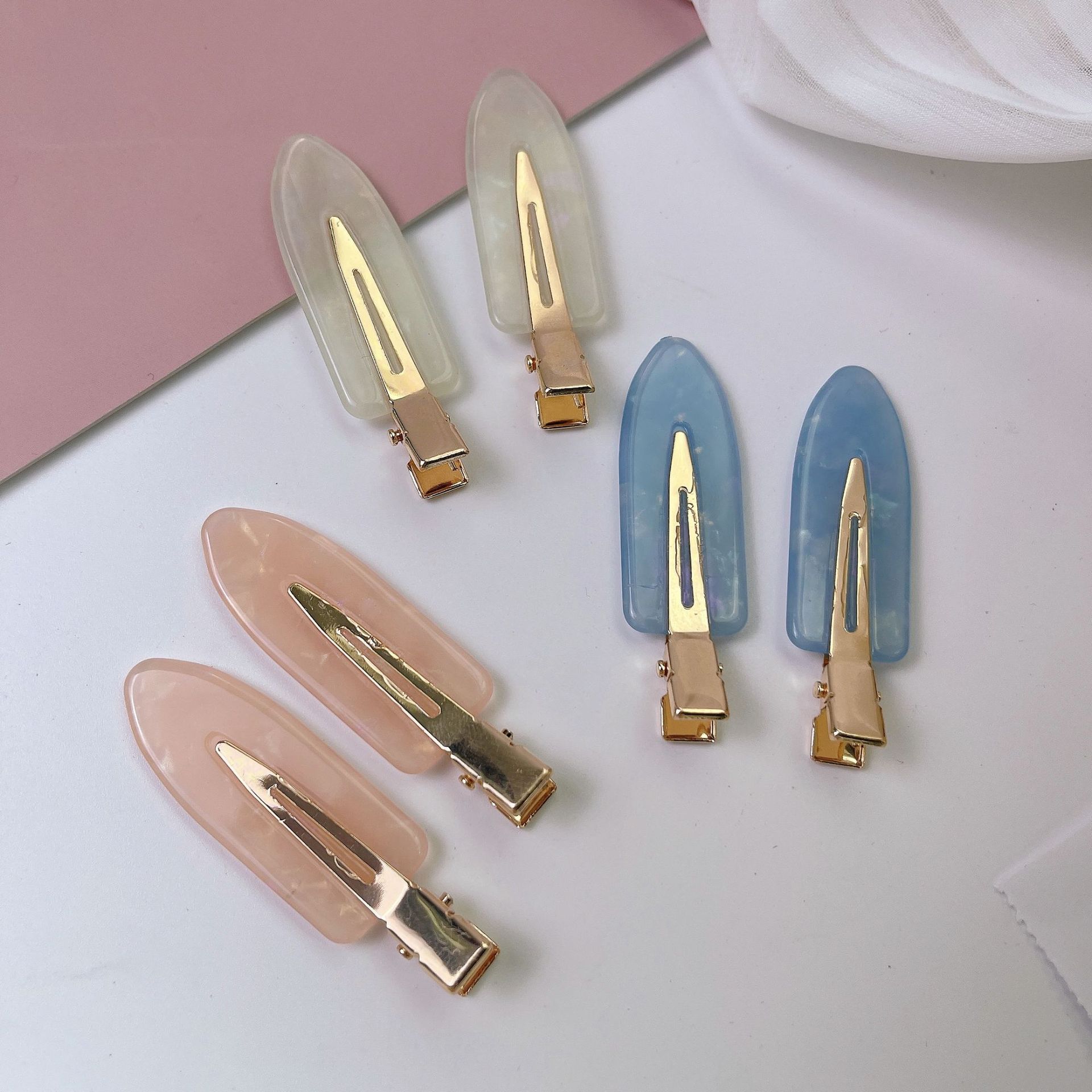 韓国酢酸シームレスヘアピン夏サイドクリップカモノハシヘアピンヘアピン女性メイク前髪クリップ壊れたヘアピンヘアアクセサリー