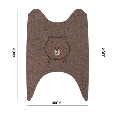 Cartoon Universal Electric Vehicle Pedal Avtomobil döşəmə paspasları - bear-need-to-be-cut-by-yourself-4060cm-custom-cut-short-electric-motorcycle