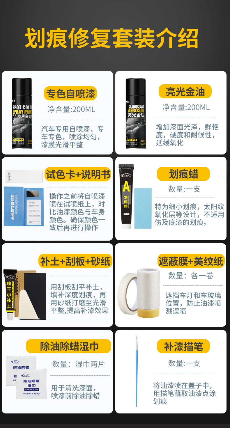 Suitable for Honda Accord self-painting car touch-up pen in pearl white and Oft black to remove scratches