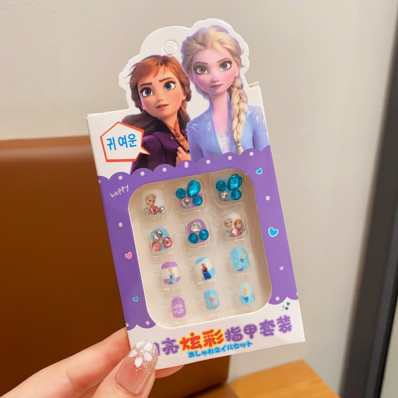 Niños parches de uñas super lindas chicas lindas usan pegatinas de dibujos animados de uñas seguras desmontables parches de uñas al por mayor image 137