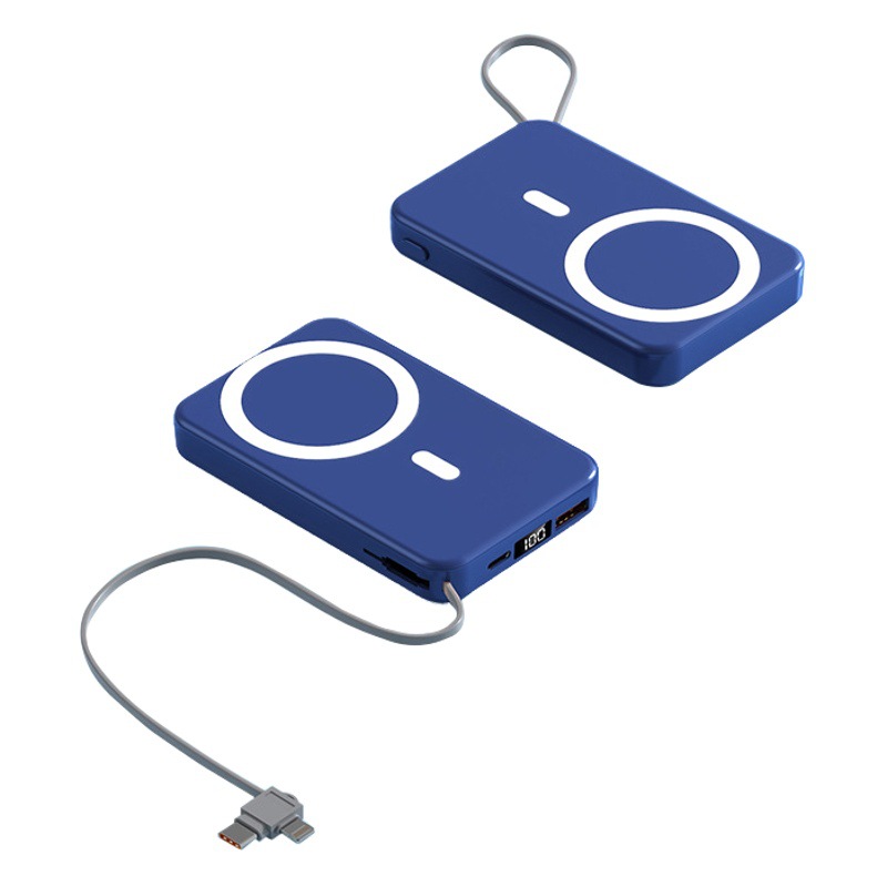 Capacidad grande inalámbrica magnética del banco 10000 mA del poder del magsafe con la fuente de alimentación móvil plegable del soporte 15w