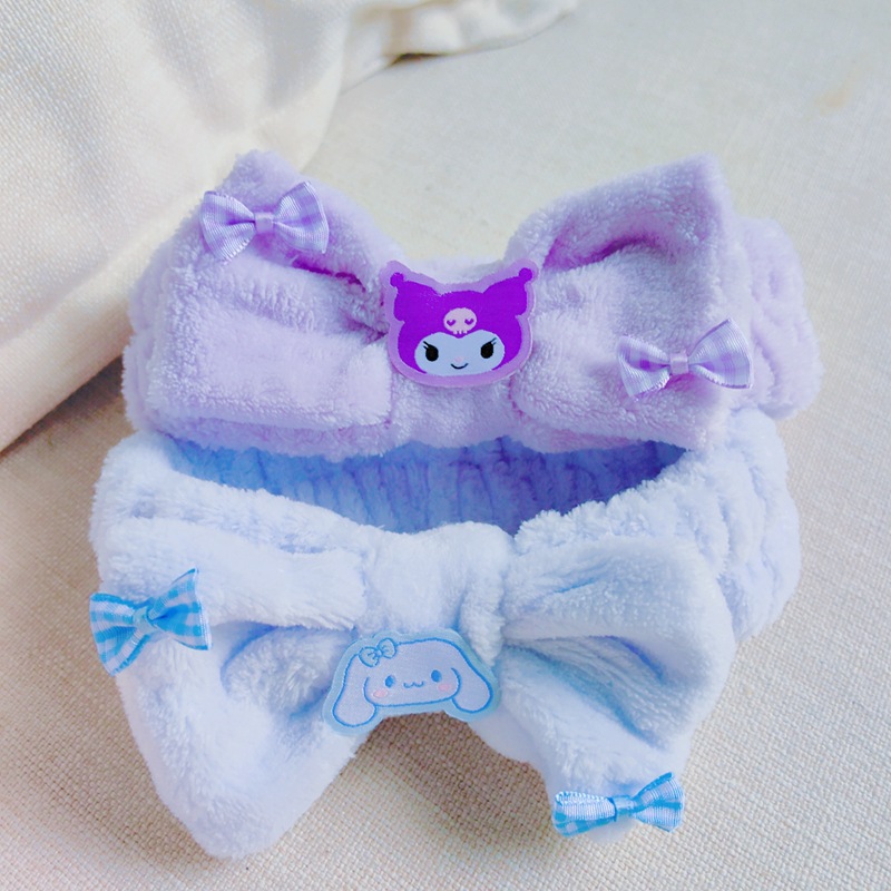 Inswind nuevo bordado dibujos animados lavado facial correa de pelo Sanliou Yugui perros niñas aplicar máscara de pelo correa de pelo