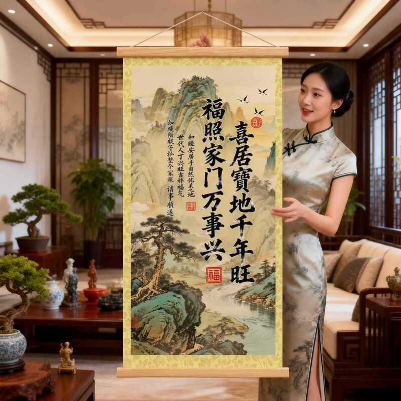 【New Model Xijubao】Large Swan Style New Chinese Style Scroll Hanging Painting New Chinese Style Sofa Background Wall Decorative Painting 【New Model Xijubao】Large Swan Style New Chinese Style Scroll Hanging Painting New Chinese Style Sofa Background Wall Decorative Painting
