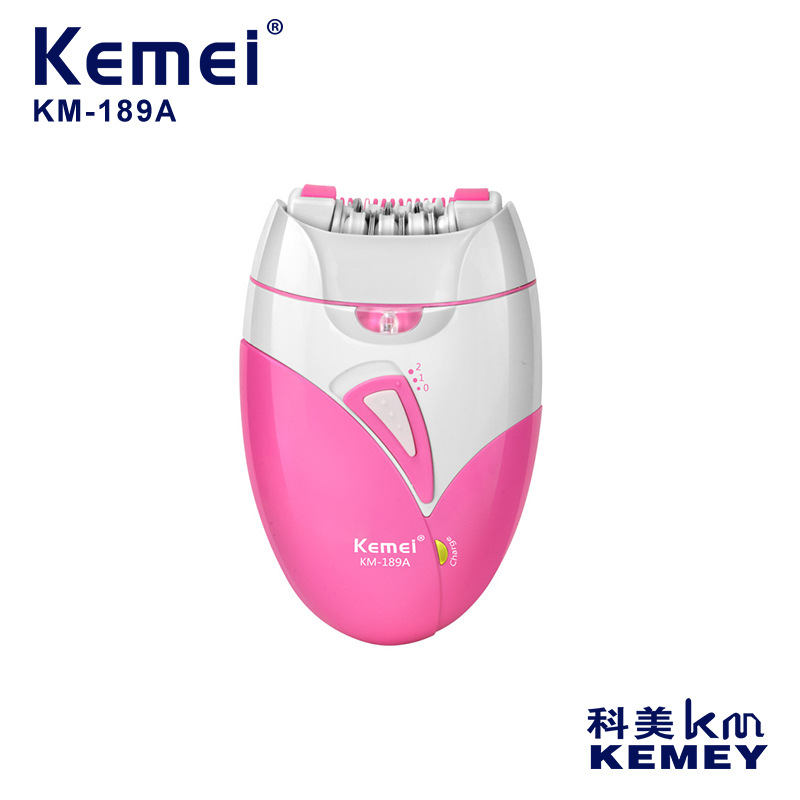 Depiladora Eléctrica Kemei KM-189A, Recargable por USB, Afeitadora Femenina, Dispositivo de Depilación Íntima