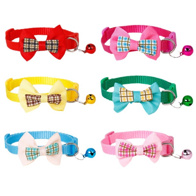 Pei Chong Beibei 1.0 collar a cuadros collar de lazo collar de gato collar de cachorro punto de fábrica