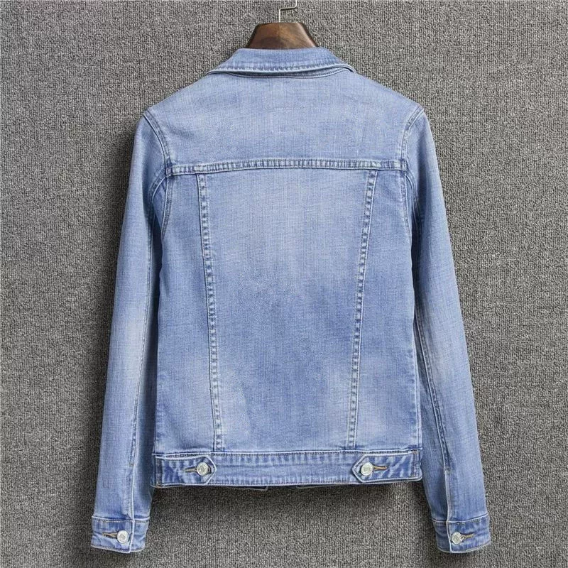 Джинсовая демисезонная куртка для осени, короткое термобелье для отдыха для студентов