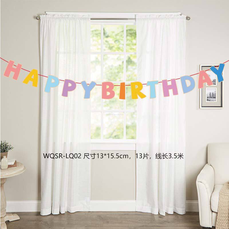 Artículos de decoración de fiesta de bandera de celebración de cumpleaños decoración de cumpleaños de bebé decoración de escena diseño de pared de fondo banner banderín bandera colgante