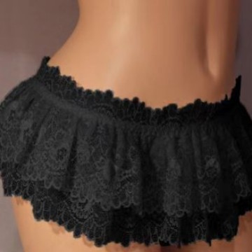 Lencería sexy de las mujeres europeas y americanas Comercio exterior encaje plisado hoja de loto encaje sexy lindo tentación Tanga entrega al por mayor