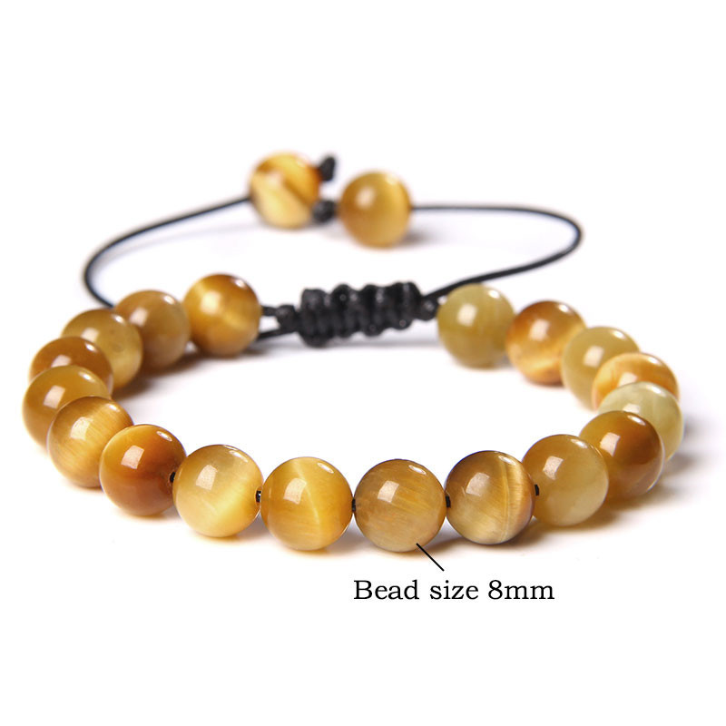 1 Piece Fashion Gradient Color Tiger Eye Beaded Bracelets display picture 1