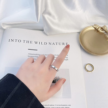 欧美亚马逊跨境指环 潮流男女士情侣对戒 时尚外贸镶钻钛钢戒指