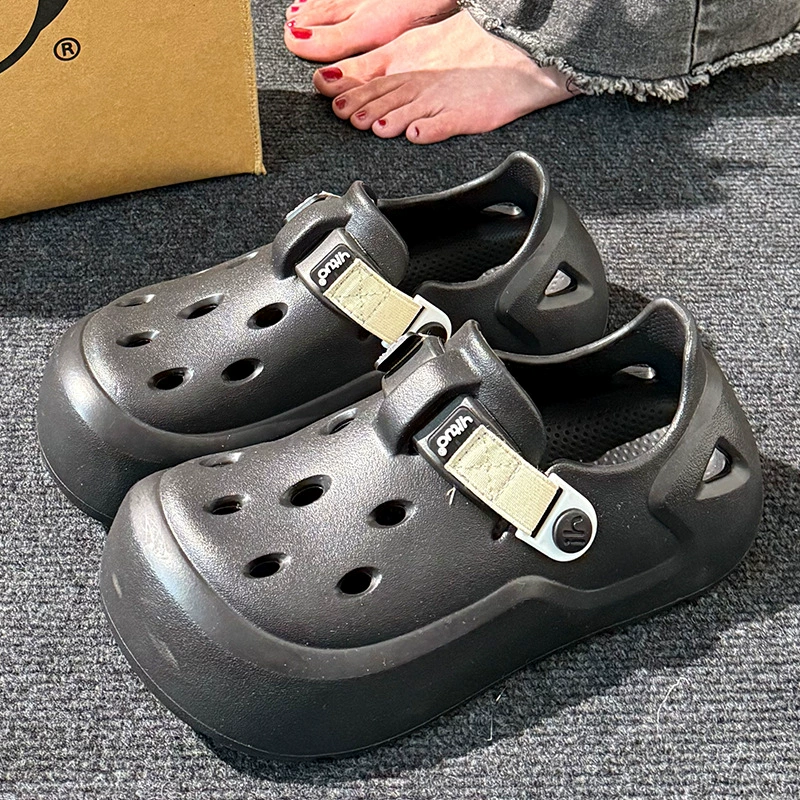 Пещерная обувь мужская летняя наружная одежда 2025 новый пляж Баотоу с толстой подошвой вождения нескользкие и вонючие сандалии eva мужчина