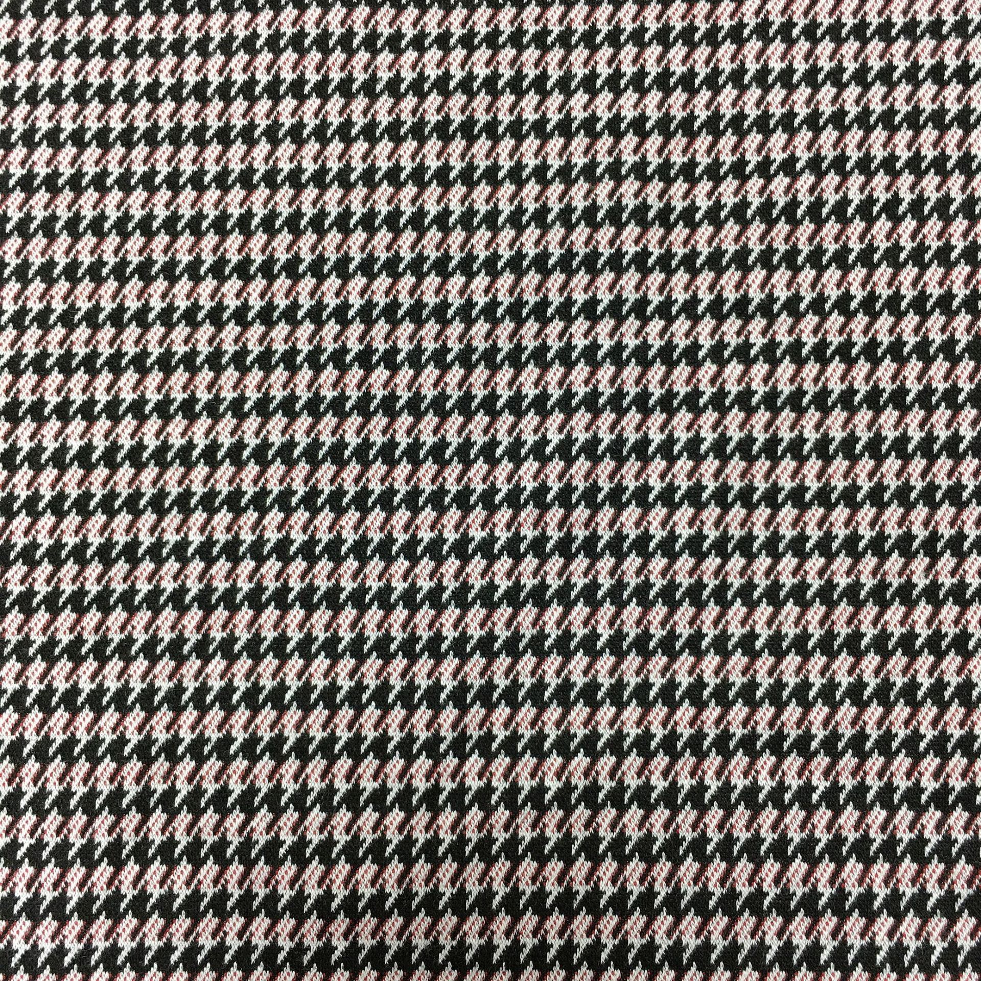 供应TR三色中千鸟格色织提花布