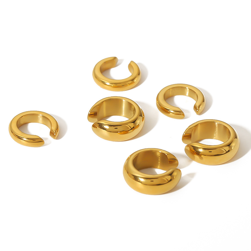 Pendientes de acero inoxidable para mujeres transfronterizas, sin orejas perforadas, clips de oreja en forma de C de nicho de alta calidad, clips de oreja de acero de titanio