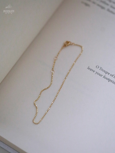 Xinzhemei S925 sterling silver gold-plated bracelet for women, simple temperament, light luxury, extremely small and compact gold bean hand jewelry for women