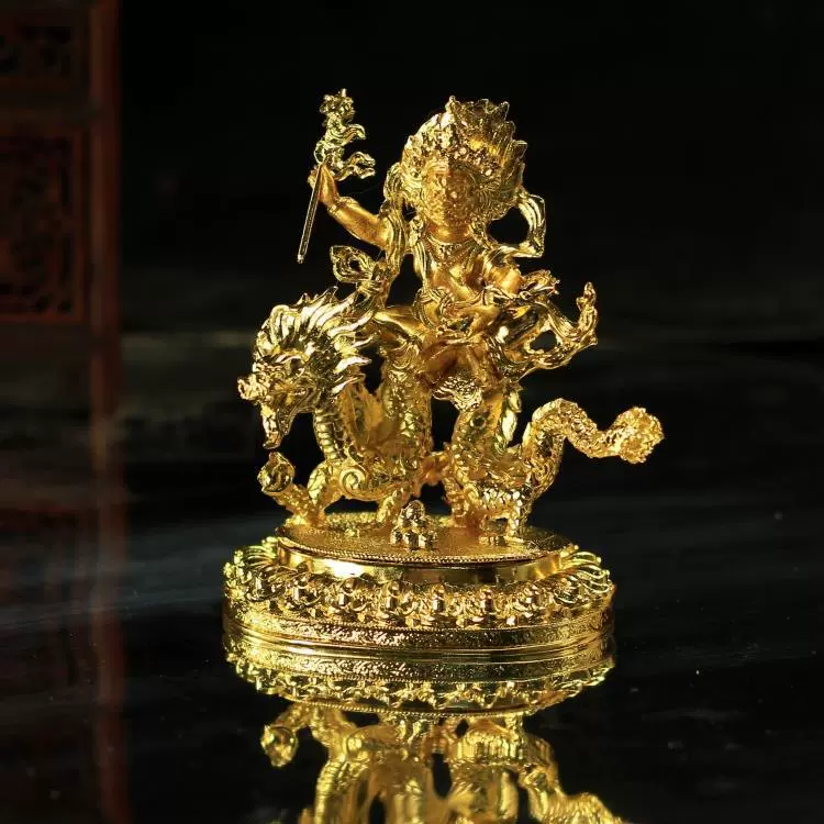 密宗用品合金佛像宗教工艺品白财神佛像藏传财神爷宝藏王
