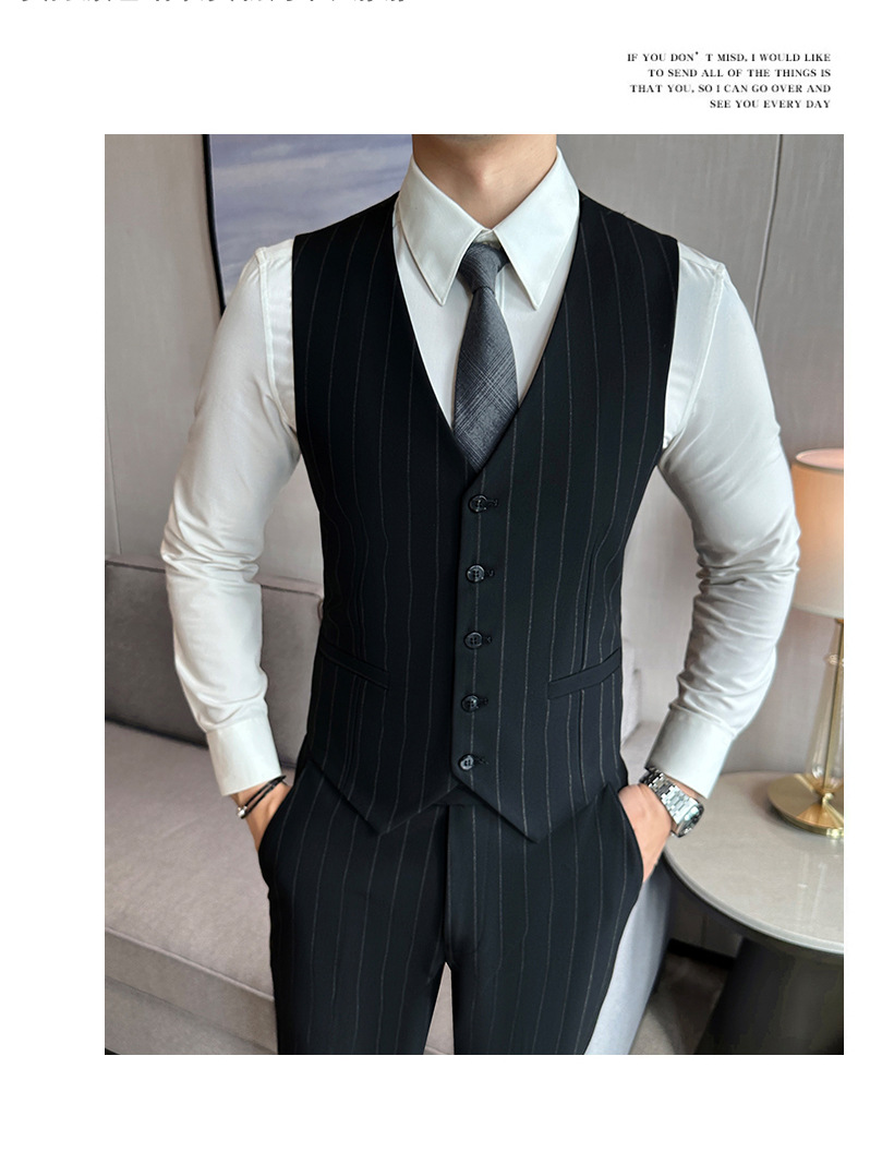 Heren pak gestreift double breasted slim fit voor bruiloft_voghion.com