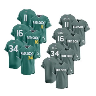 Mlb Red Sox 11 Devers 16 Duran 34 Ortiz Jersey 25 Years New Embroidered Baseball Uniform