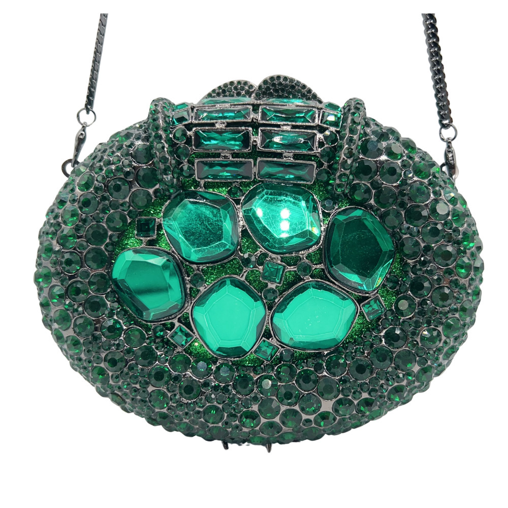 Piedra fábrica de bolsas de noche metal hueco diamantes bolsas de banquete diamantes bolsas de mano de mujer