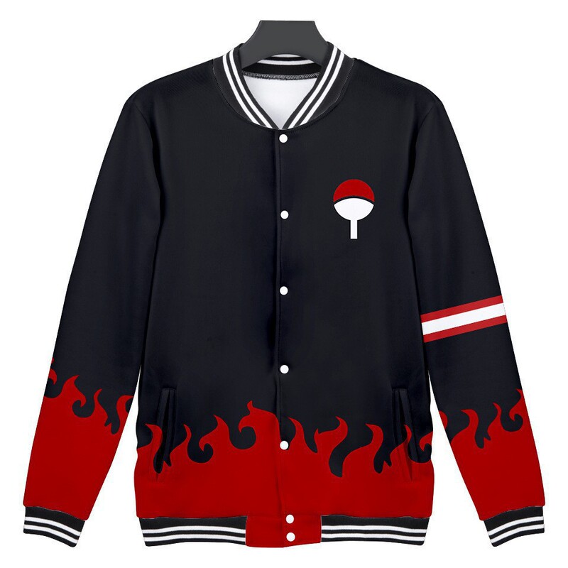 Spring and Autumn New Japanese Anime Naruto Men's Casual Jacket 3D Digital Printing Cardigan Baseball Suit Wholesale