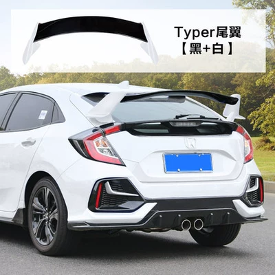 Fixed wind wing TYPER big tail New 10 generation - civic-hatchback-typer-tail-jingyao-white-black