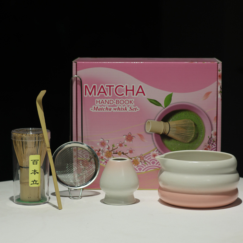 日式带嘴抹茶碗创意奶酪陶瓷打抹茶用具套装茶筅立点茶碗茶道配件|undefined