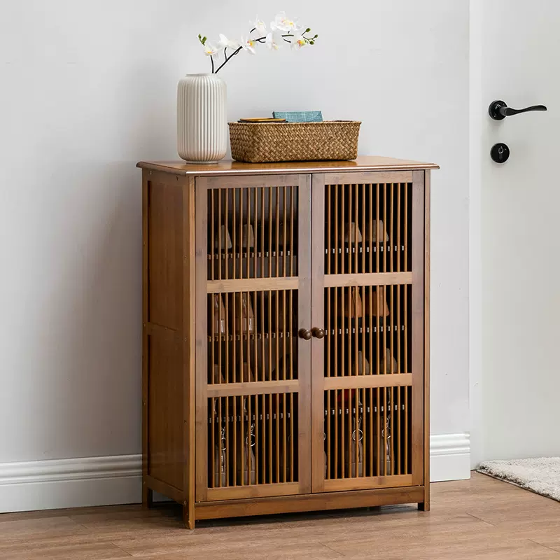 简易鞋架宿舍家用门口收纳抽屉柜子防尘鞋柜多层经济型实木置物架