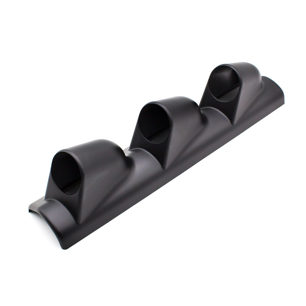 Car Modification Instrument Panel Cover 2inch Black Carbon Pattern 52mm Single Hole Double Hole Triple Hole Instrument Cover Base Left Frame