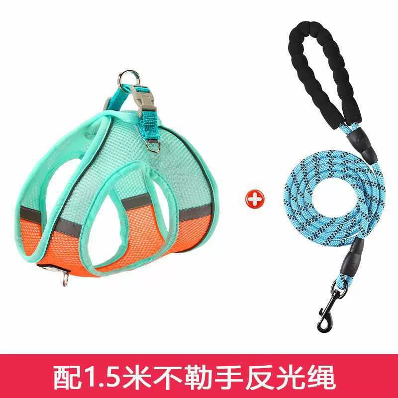 Жилет для кошек и собак, поводок для прогулок с собаками, специальная регулируемая цепочка для маленьких веревок, светоотражающий ремень для выхода на улицу.