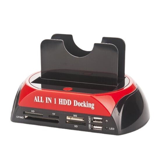 21 Usb2.0 Sata Ide Hard Drive Bases, Hard Drive Holders, Supports One-Click Backup with Card Reader Function
