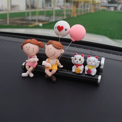 Plate Creative Cute Cartoon Internet, Nömrəli dayanma kartı - black-couple-reading-2-cats-balloons