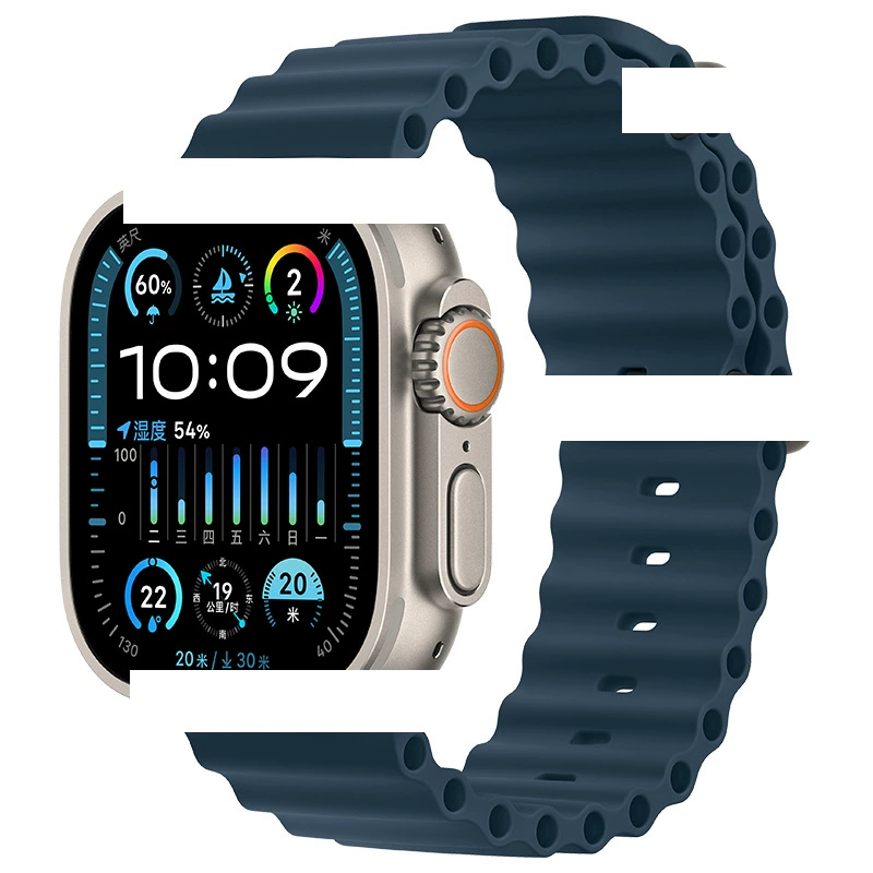 Подходит для Apple Ocean лента Official Sports Silicon Apple Watch10 лента Ultra2 Новый