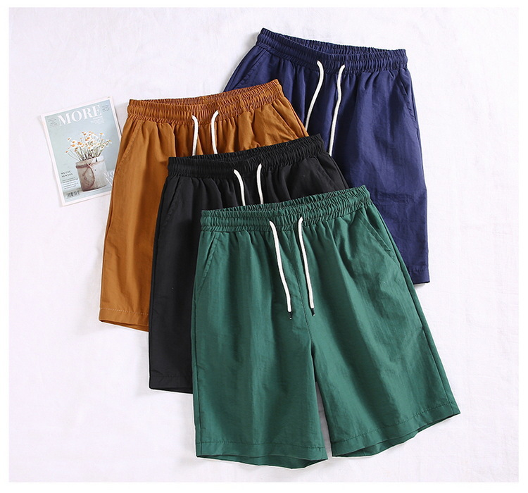 Men's Quick-dry Beach Shorts With Geometric Print Lightweight_voghion.com