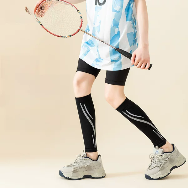 Meikes Professional Sports Compression Leg Cover Running Fitness Rope Skipping Riding Long Leg Cover Calf Pressure Socks Cover
